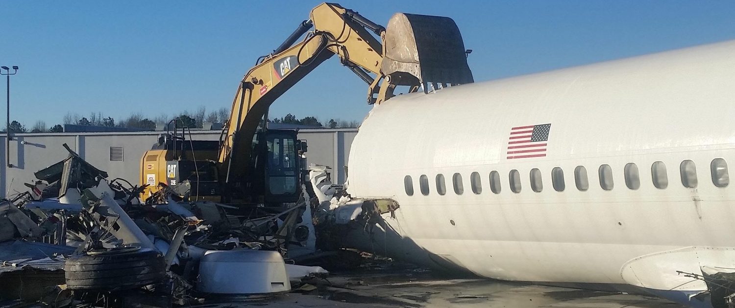 total demolition of a plane